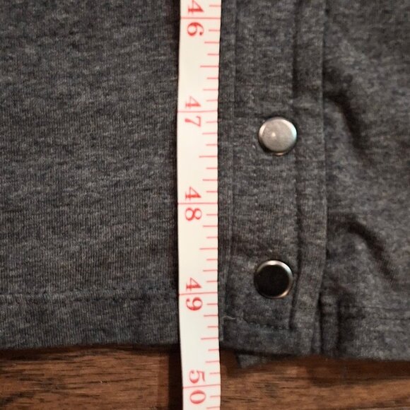 SYNERGY Organic Clothing Gray Cotton Sleeveless Snap Dress in XL - Picture 6 of 10